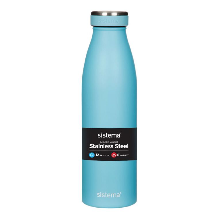 Sistema Stainless Steel Drink Bottle Assorted 500ml, , hi-res