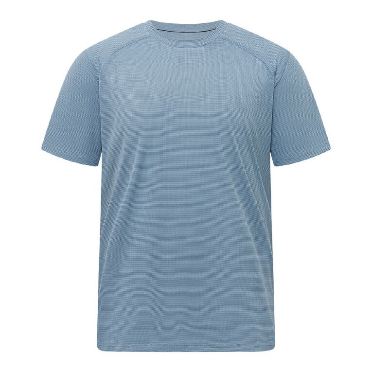 Active Intent Men's Grid Active Tee, Blue Mid, hi-res