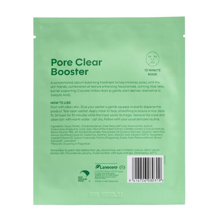 Poppi Niacinamide Pore Clear Booster Sheet Mask 20G, , hi-res