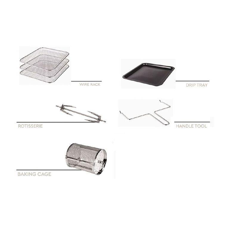 Living & Co Air Fryer Black 11L Black The Warehouse