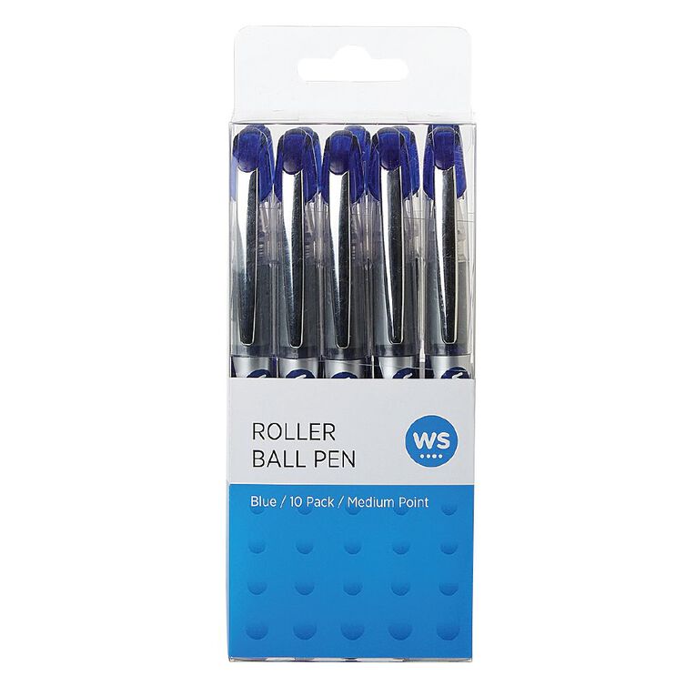 WS Roller Ball Pen Blue Blue Mid 10 Pack, , hi-res