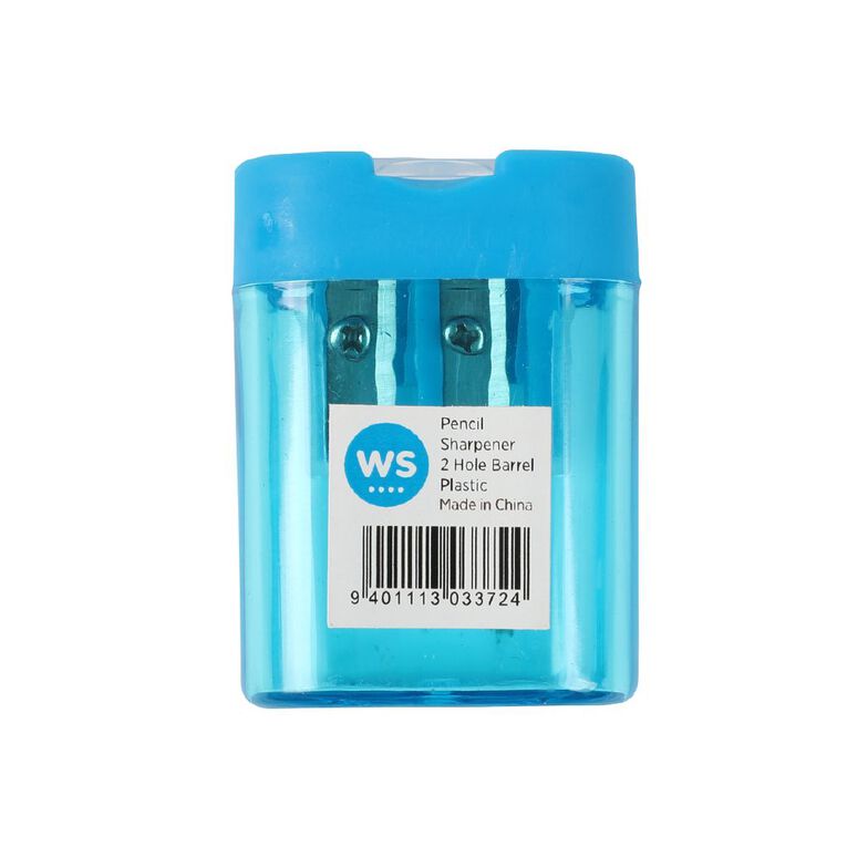 WS Pencil Sharpener 2 Hole Barrel Plastic, , hi-res