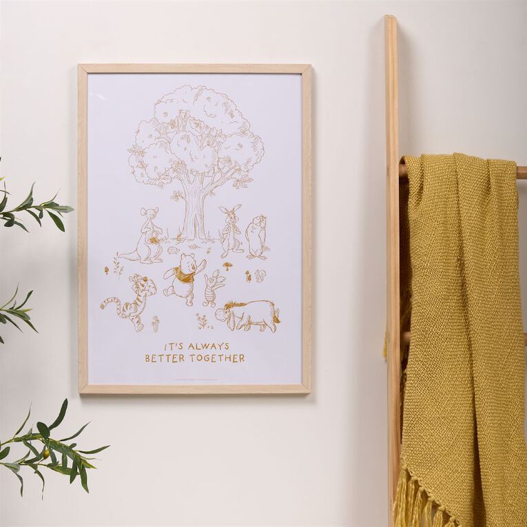 Winnie the Pooh Framed Print Wall Art 50cm x 70cm, , hi-res