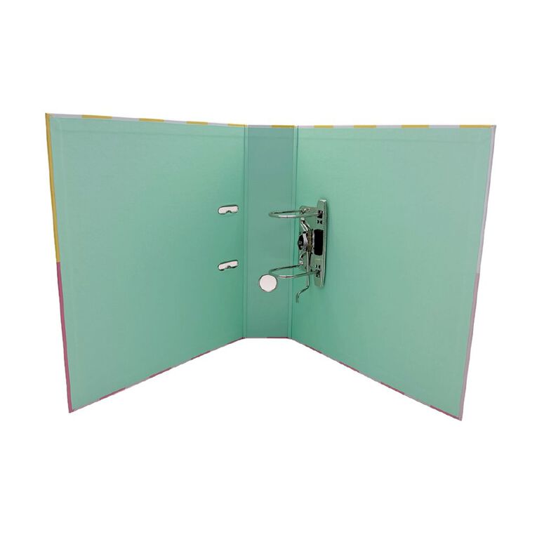 Uniti Clubhouse Lever Arch Striped Yellow Light A4, , hi-res