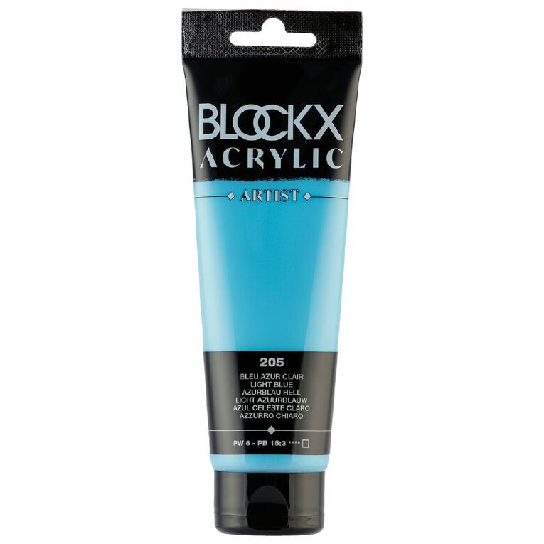 BLOCKX Acrylic Tube Light Azure Blue 120ml, , hi-res