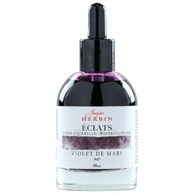 Jacques Herbin Eclats Watercolour Ink 345 March Violet 50ml, , hi-res