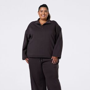 H&H Curve Women's Interlock 1/4 Zip Sweat
