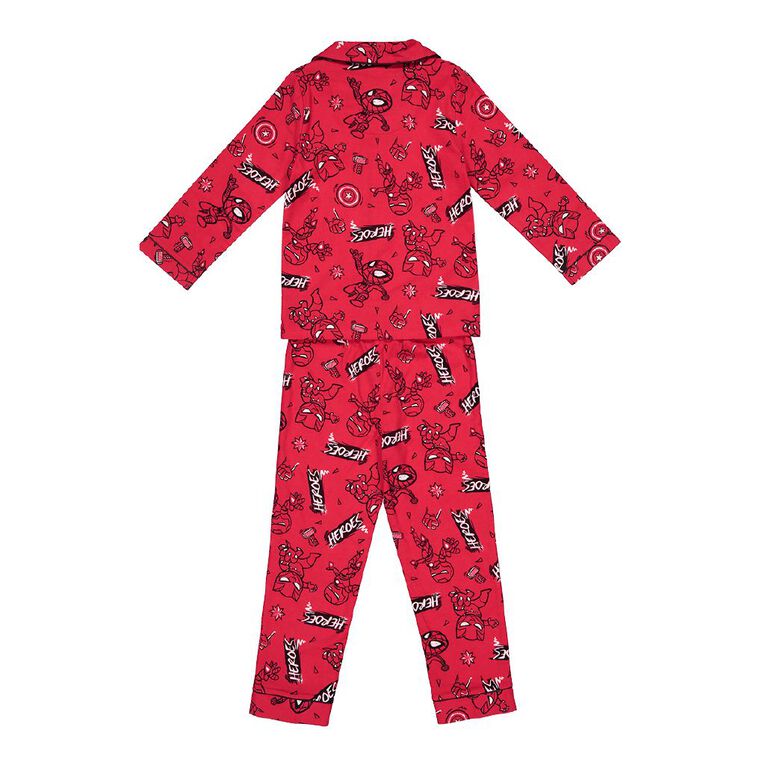 Marvel Kids' Soft Flannelette Pyjamas Set Red | The Warehouse