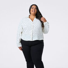 H&H Curve Women's Long Sleeve V-Neck Shirt