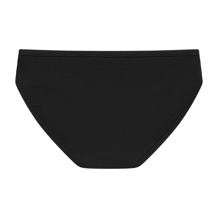 H&H Women's Cotton Comfort Bikini Briefs, Black, hi-res
