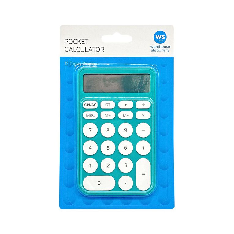 WS Pocket Calculator Teal, , hi-res