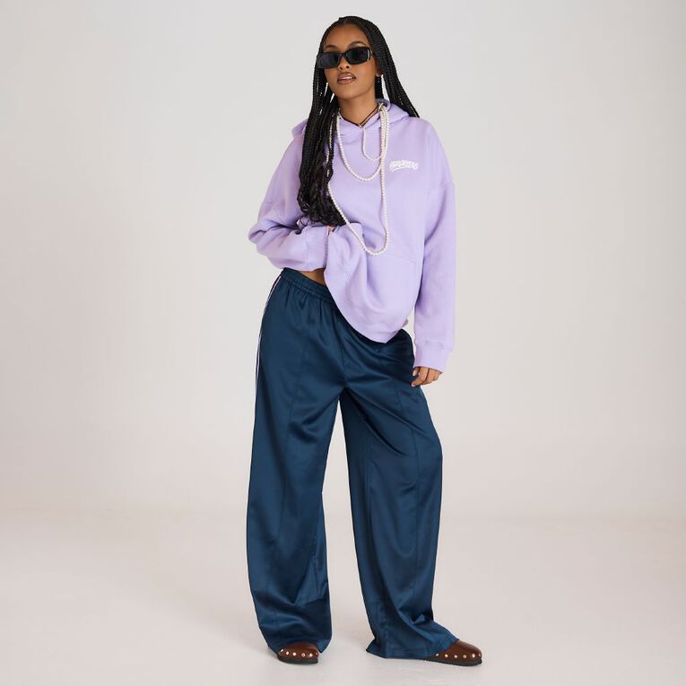 BRDRLESS Long Sleeve Graphic Hood, Purple Light, hi-res