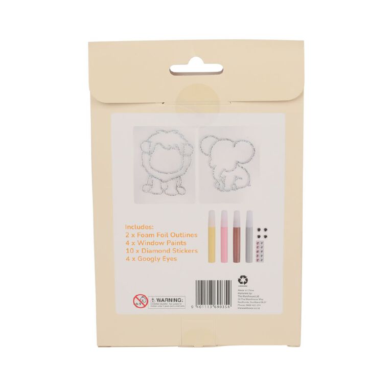 Uniti Kids Window Art Craft Kit Lion, , hi-res
