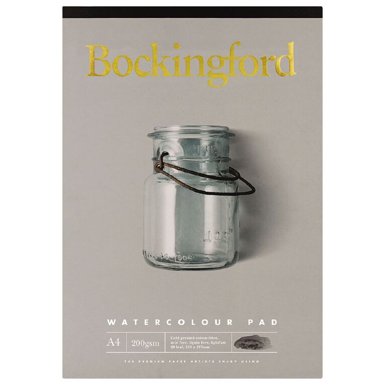 Bockingford Watercolour Pad 200gsm 20 Leaf A4, , hi-res
