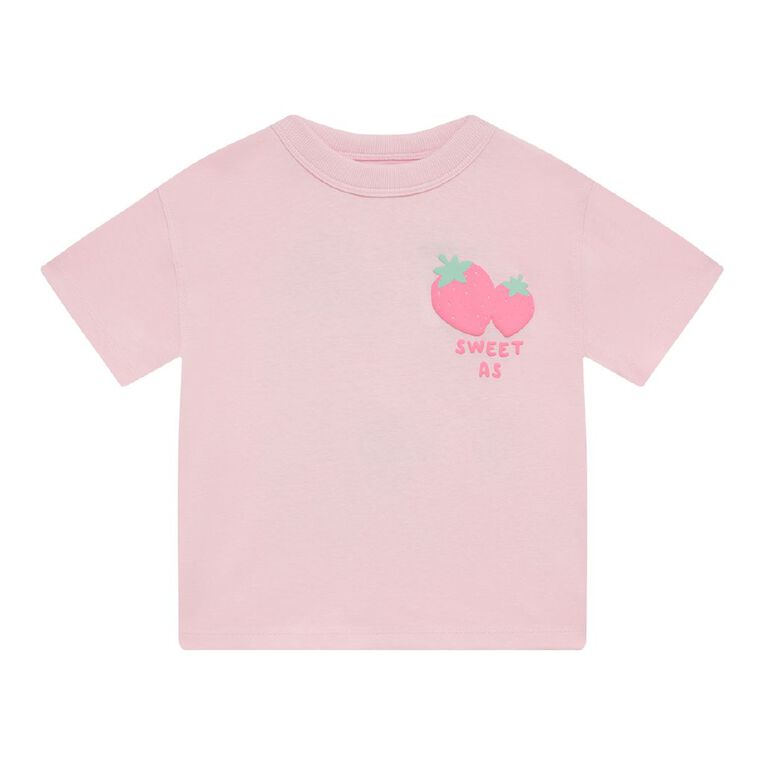 Young Original Toddler Short Sleeve Boxy Back Print Tee, Pink Light, hi-res