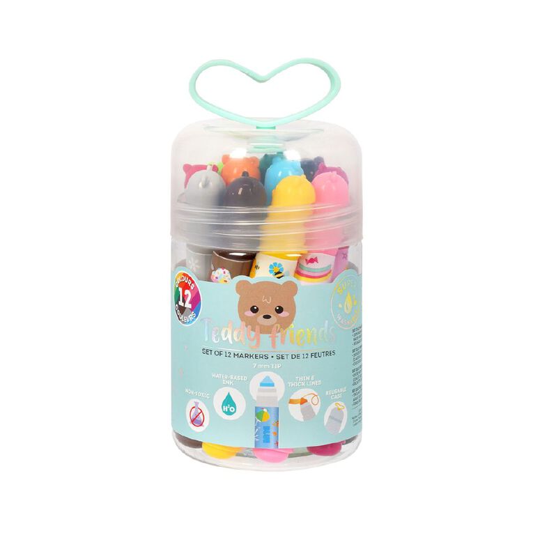 Legami Set of 12 Markers Teddy Friends Teddy Bear, , hi-res