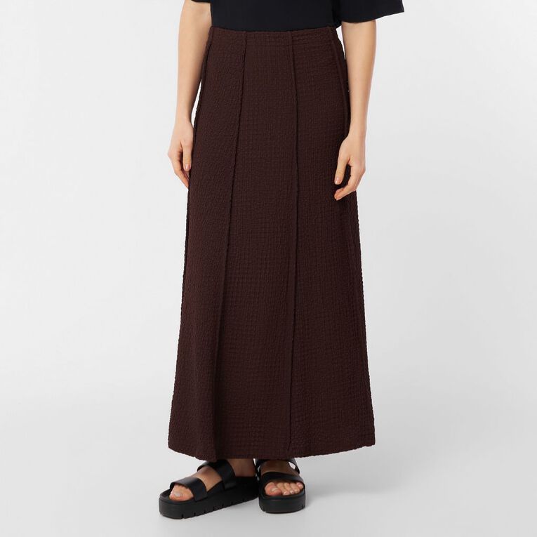 H&H Women's Panelled Maxi Skirt, Brown Dark, hi-res