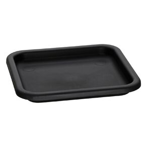 IP Plastics Square Saucer Resin Black 25cm
