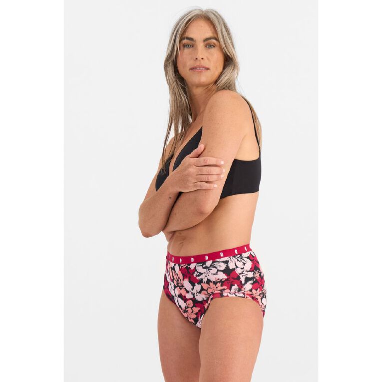 B FOR BONDS Women's Full Briefs 2 Pack, Red Dark, hi-res