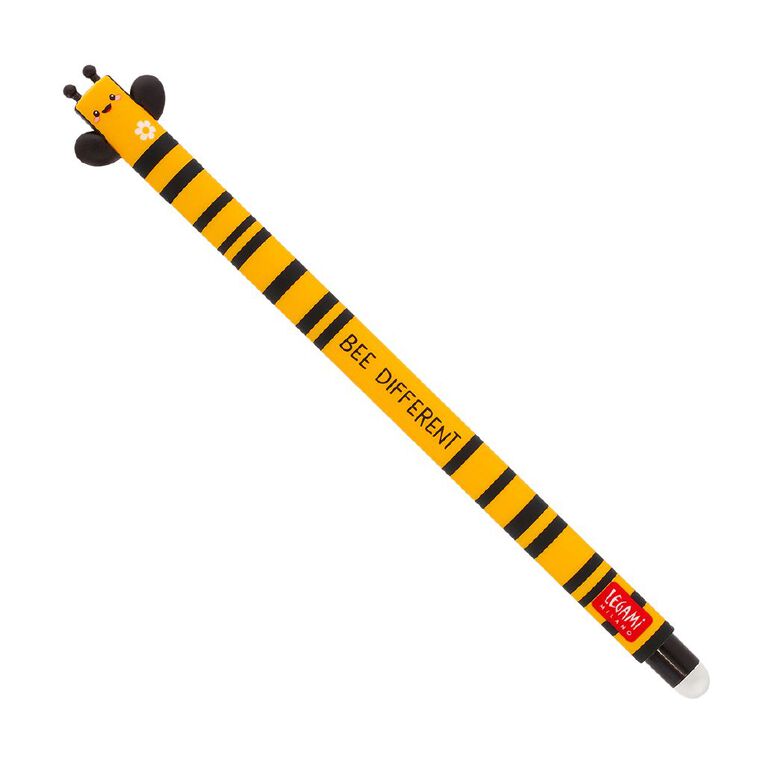 Legami Bee Erasable Gel Pen Black, , hi-res