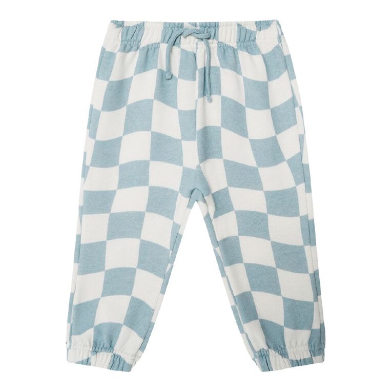 Young Original Babies' Printed Trackpants, Blue Light, hi-res
