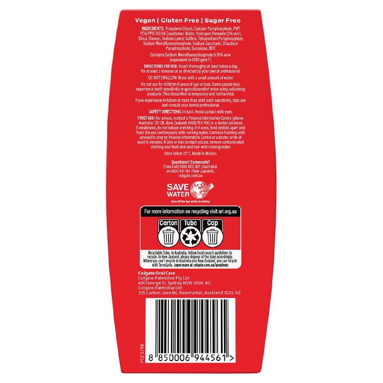 Colgate Optic White Pro Series Stain Shield Toothpaste 80g, , hi-res