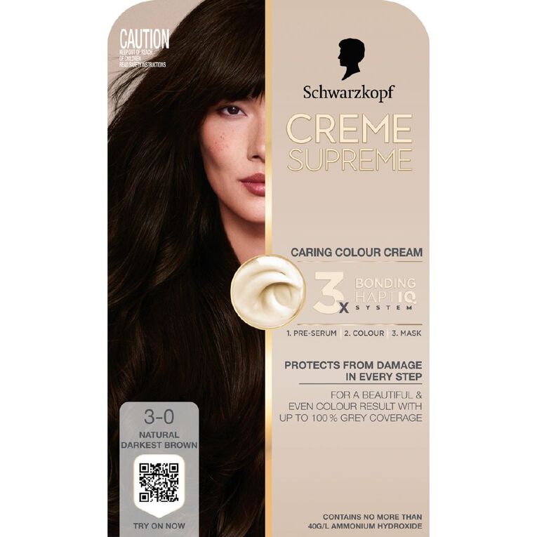 Schwarzkopf Creme Supreme 3.0 Natural Darkest Brown 180ml, , hi-res