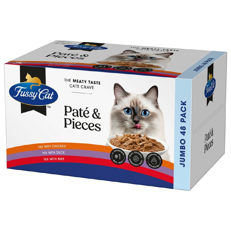 Fussy Cat Cat Twice as Tasty Pate & Pieces 48 Pack, , hi-res