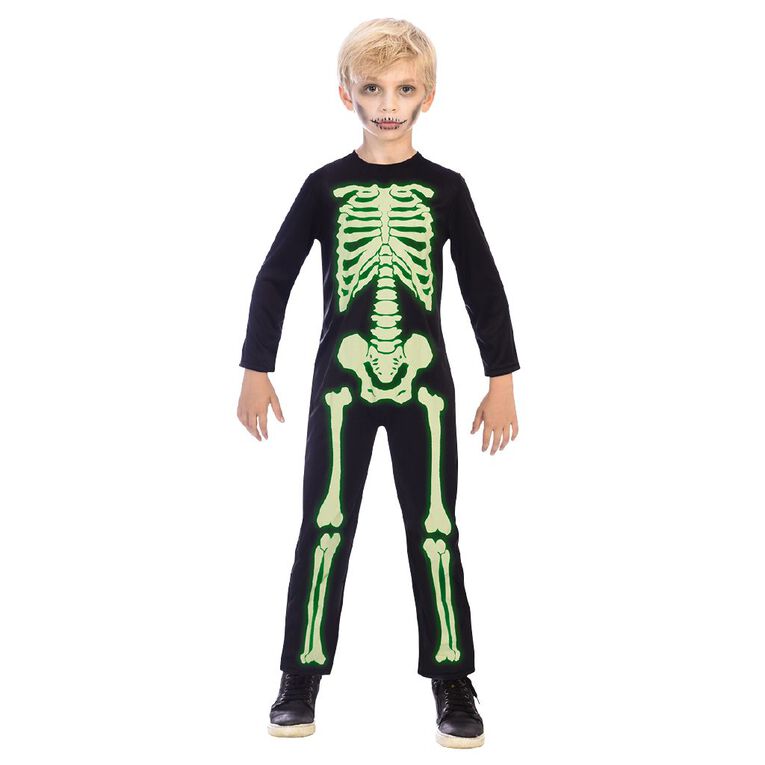 Scarehouse Glow-in-the-Dark Skeleton Costume 6-8 Years, , hi-res