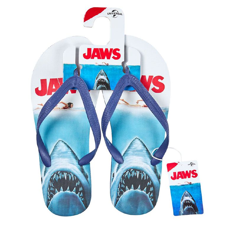 Jaws Men's Jandals, Blue, hi-res