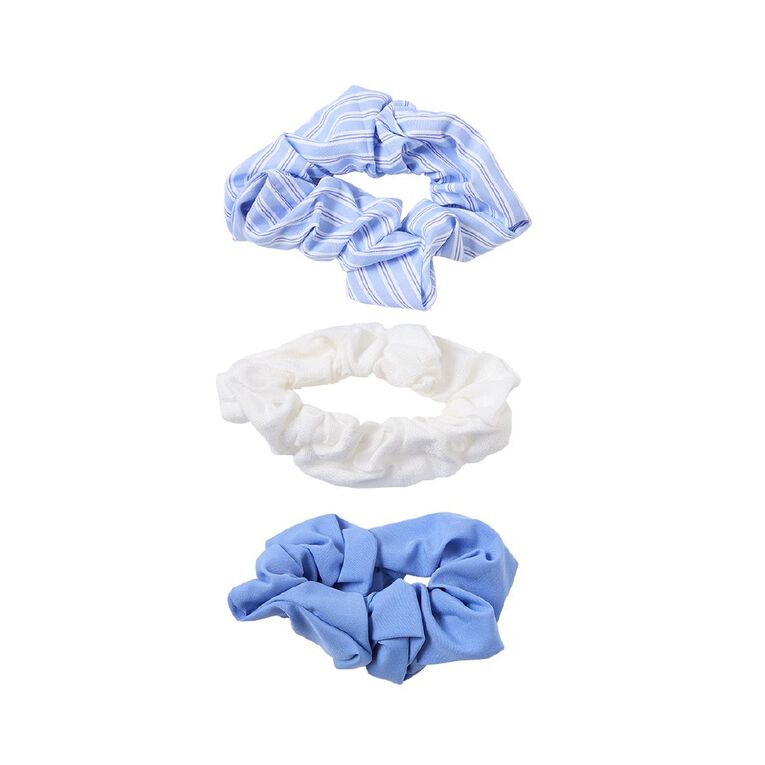 Poppi Scrunchies Blue 3 Pack, , hi-res