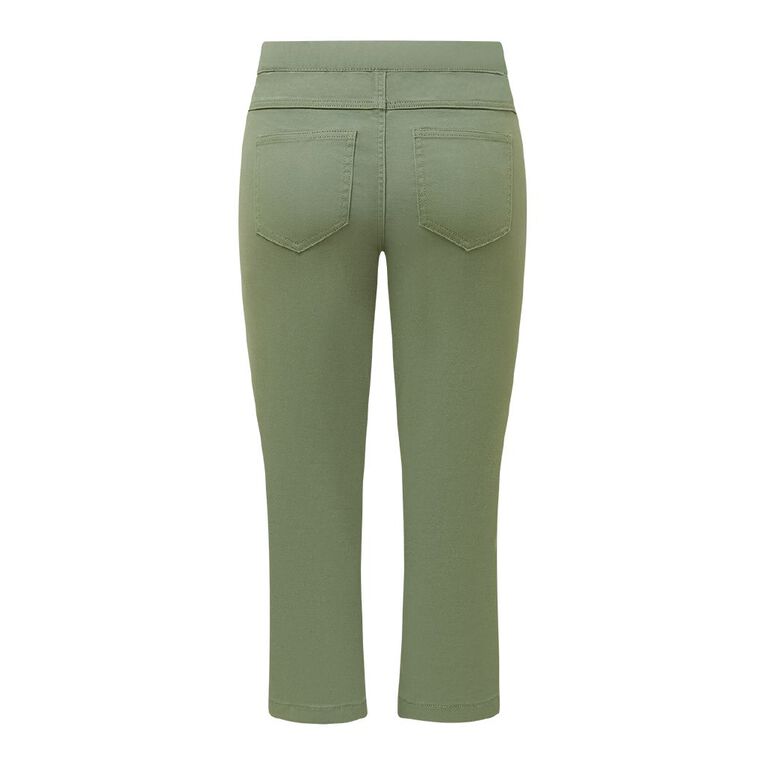 H&H Women's Crop Jeggings, Khaki, hi-res