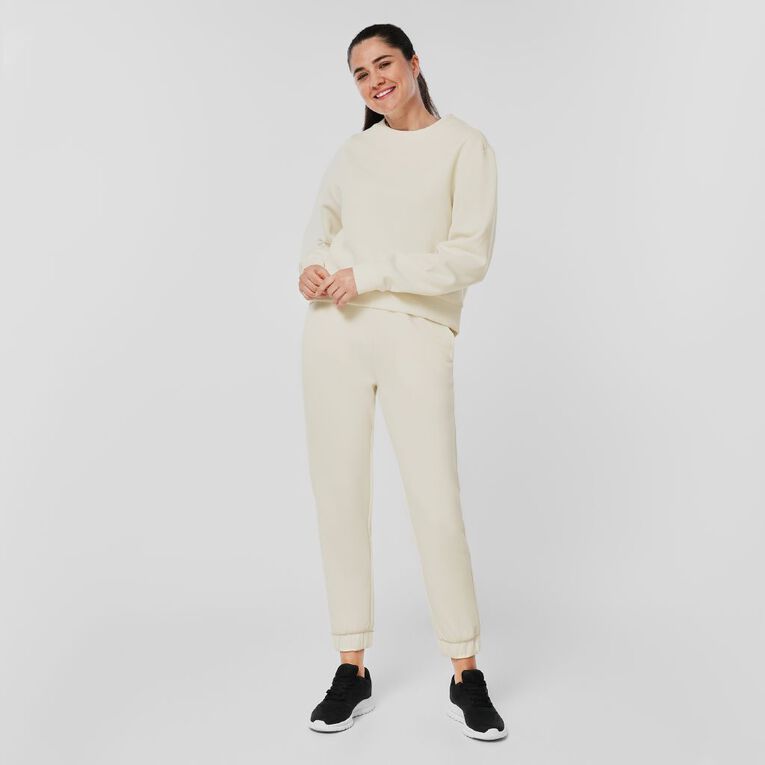 Active Intent Women's Scuba Crew Sweat, Cream, hi-res
