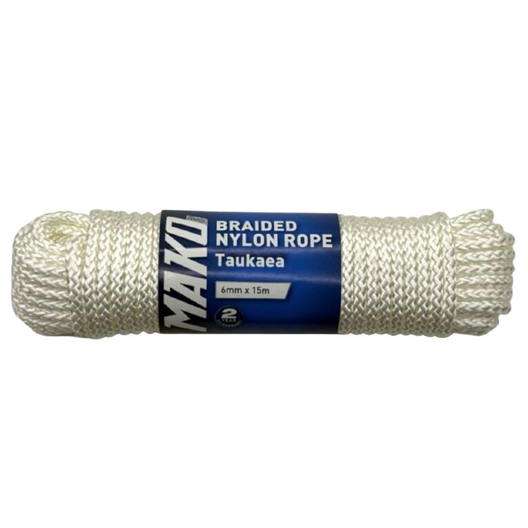 Mako Home Braided Nylon Rope 6mm x 15m, , hi-res