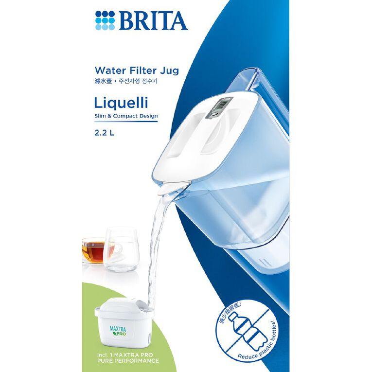Brita Liquelli 2.2L White Water Filter Jug, , hi-res