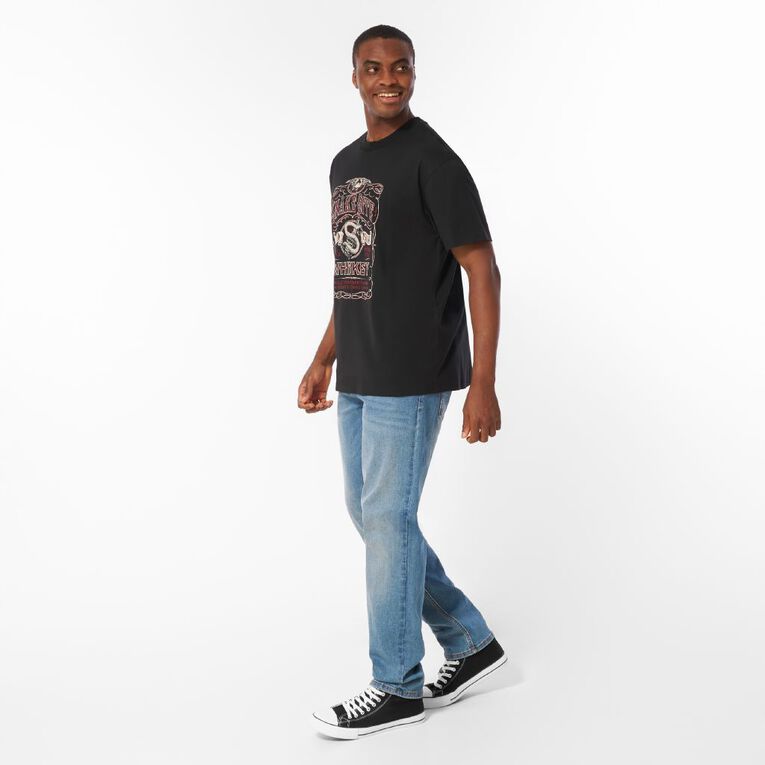 H&H Men's Relaxed Fit Graphic Tee, Black snake, hi-res
