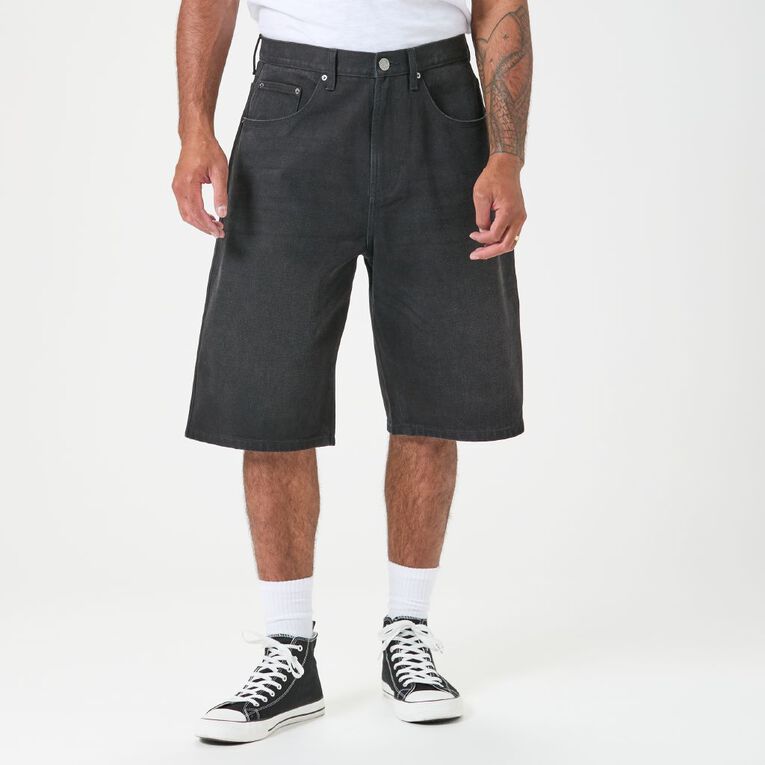 Garage Men's Denim Shorts, Black, hi-res