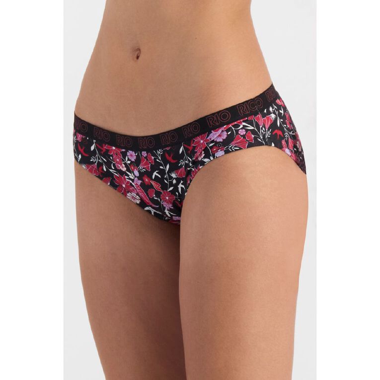 Rio Women's Bikini Briefs 5 Pack, Red, hi-res