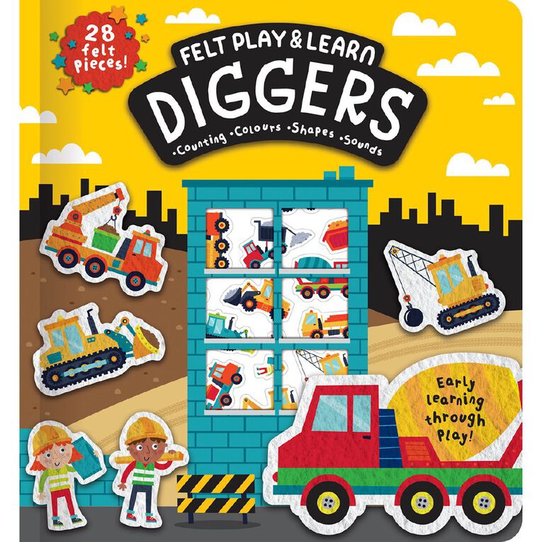 Touchy Feely Felt Play & Learn: Diggers, , hi-res