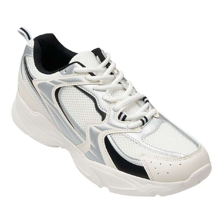 Active Intent Men's Flex Force Trainers, White, hi-res