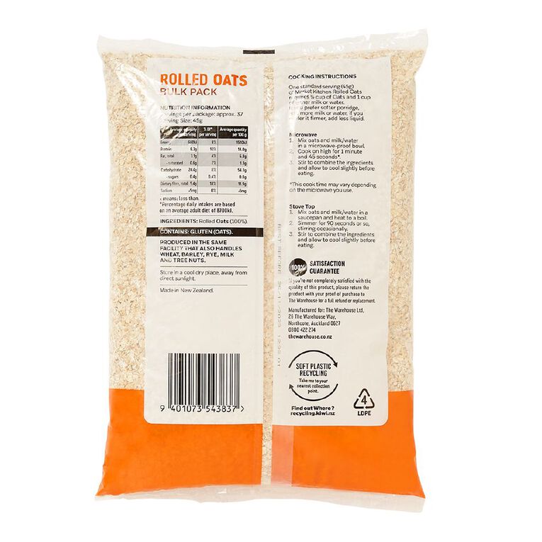 Market Kitchen Rolled Oats 1.7kg, , hi-res