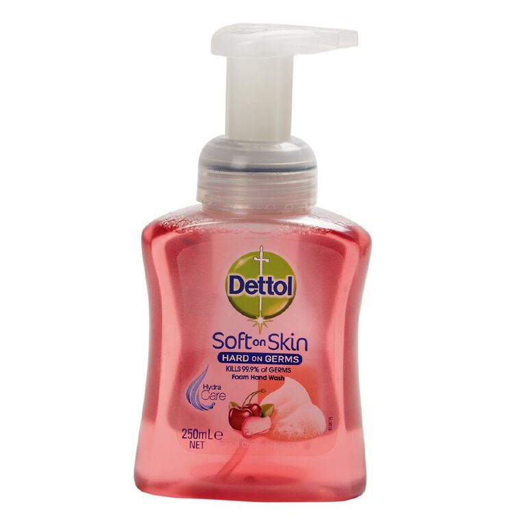 Dettol Foam Rose & Cherry Hand Wash Pump 250ml The Warehouse