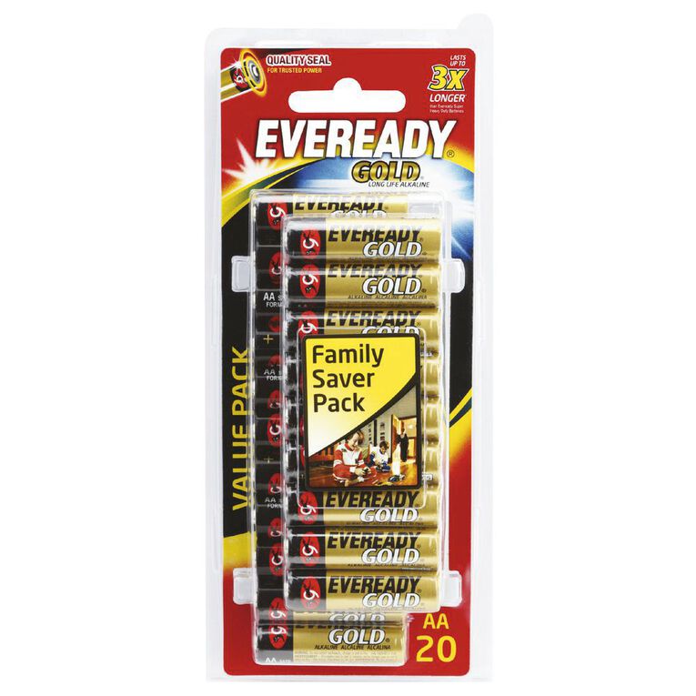 Eveready Gold Batteries AA 20 Pack