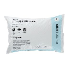 Living & Co Bamboo Cover Memory Foam Pillow White