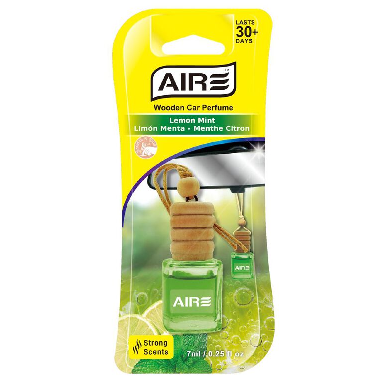Aromate Car Wooden Air Freshener Lemon Mint 7ml, , hi-res