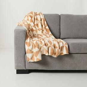 Living & Co Coral Fleece Printed Throw 127cm x 152cm