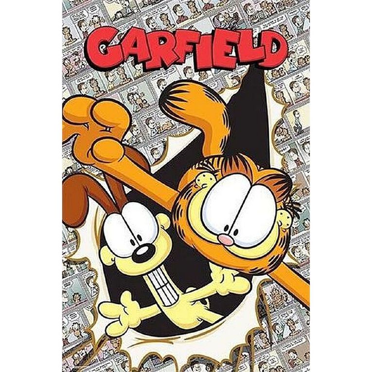Garfield POSTER #16 GARFIELD & ODIE BURST THROUGH, , hi-res