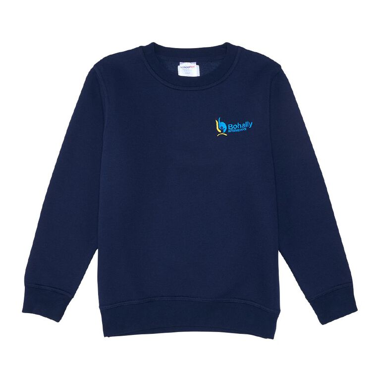 Schooltex Bohally Sweat with Embroidery, Navy, hi-res