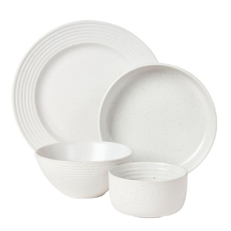 Living & Co Textured Dinner Plate Ivory, , hi-res