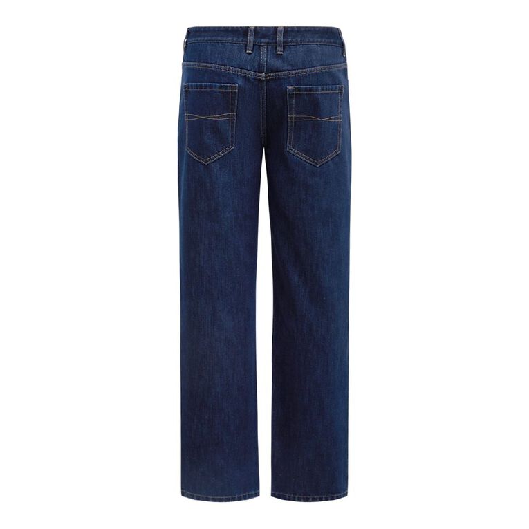 H&H Men's Relaxed Fit Jeans, Denim Dark, hi-res